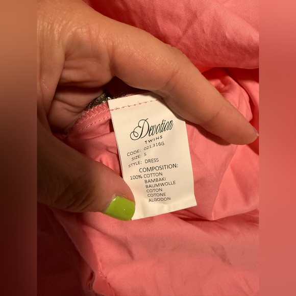 Devotion Twins Hope Dress Short Sleeve Mini Womens Small Pink - Picture 4 of 8